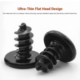 Black 304 Stainless Steel Torx Ultra Thin Super Low Flat Head Sheet Metal Self Tapping Screws M2 M3 M4 Six-Lobe Star Drive Screw