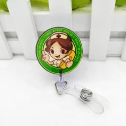 Cute Credit Card Clip Cartoon High Quality Retractable Hospital Nurse Badge Holder Reel Cute Cartoon ID Card Holder Keychains