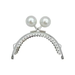 8.5/10.5cm Candy Color Beads Silver Metal Purse Frame Handle for Clutch Bag Handbag Accessories Making Kiss Clasp Lock