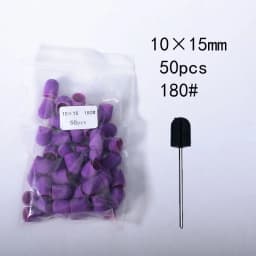 50PCS Green Nail Sanding Caps Bands With Rubber Drill Polishing Nail Art Rotating Remove Burrs Manicure Pedicure Accessory Tool