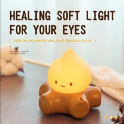 Campfire Night Lights Creative Bedside Room Decoration Atmosphere LED Light Desk Lamp Nightlight for Kid Christmas Birthday Gift