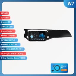 2Din Android 13 Car Radio For Citroen C3 DS3 2010-2016 Car Multimedia Player Navi GPS 4G Wireless CarPlay intelligent autoradio