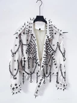 vintage Leather  y2k  Jacket Skull Jacket Punk Jacket  gothic Leather gothic clothes y2k fashion y2k clothes  harajuku Jacket