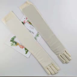 55CM Stretch Mesh Transparent Sun Protection Ice Silk Sleeve Women Summer Outdoor Sports Cycling Sunscreen Sexy Lace Long Gloves
