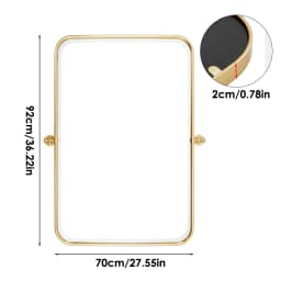 【Lifeideas】Vintage Gold wall Mirror Dressing Table Bathroom Mirror Makeup Bedroom Frame quality standing home decor items