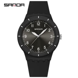 SANDA 9075 Casual Students Quartz Watches Simple Waterproof Silicone Strap Luminous Fashion Girl Boy Wristwatch reloj para niños