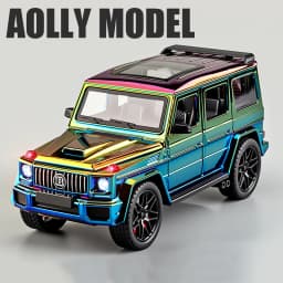 1:24 Benzs G63 AMG SUV Alloy Car Model Sound and Light Pull Back Children's Toy Collectibles Birthday gift