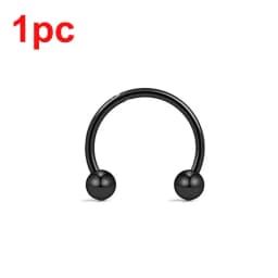 Punk C Shape Steel Nose Ring Horseshoe Lip Ring puncture Hook Clip Earrings Septum No Allergic Body Piercing Jewelry Nose Rings