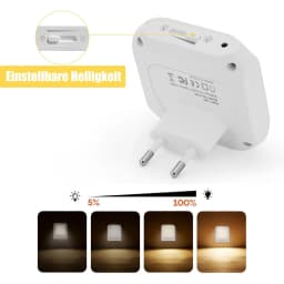 LED Night Lamp Dimmable Warm White Wireless Cabinet Light EU US UK Plug in Night Light for Kids Bedroom Auto Dusk to Dawn Sensor