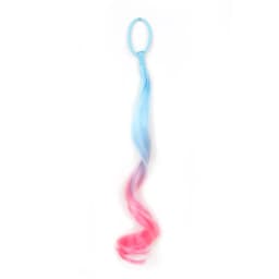14 Inch Lightweight Colored Hair Extensions Colored Hair Extensions Synthetic for Kids Curly Ponytail Extension with Elastic Tie