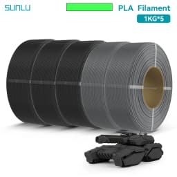 SUNLU 5KG PLA/PETG/ High Speed Matte PETG Filament 1.75mm 1KG Without Tray 3D Printer Filament for 3D Printer,Refll Filament