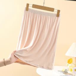 Modal Skirt Half-length Inner Skirt Thin Model Women's Summer Anti-exposure Black Short Skirt High-waist Knot