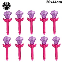 10pcs Mini Rose Flower Balloons Rose Shaped Balloons Birthday Wedding Balloon Mother's Day Decoration Baby Shower Party Supplies