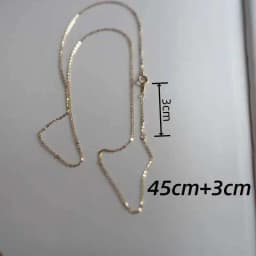 GOLDtutu14K Solid Gold Necklace, 1.1mm Minimal Simple Style Chain, Fine Jewelry, Real Au585 for Women, Girl, 2025, ok1001
