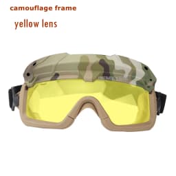 Tactical Glasses 2 Modes Airsoft Goggles Riding Eye Protection for Hiking Paintball Hunting Shooting Eyewear for FAST Helmets