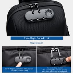 OZUKO Flex Bag Crossbody Bag for Men Anti-theft Shoulder Messenger Bags Male Waterproof Short Trip Chest Bag Pack
