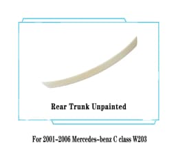 For 2001-2006 Mercedes-Benz C Class W203 Sedan Rear Trunk Lid Spoiler Rear Window Roof Spoiler Wings ABS Plastic Adjustment Kit