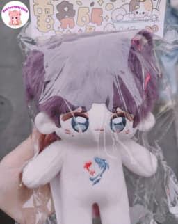 20cm Original Love and Deepspace Caleb Sylus Zayne Rafayel Xavier Kawaii Animal Ear Plush Doll Body Dress Up Clothes Plushies