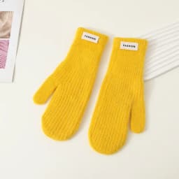 27CM Long Imitation Rabbit Hair Thickened Knitted Yarn Gloves Women Winter Keep Warm Cute Lovely Multicolor Elasticity Mittens