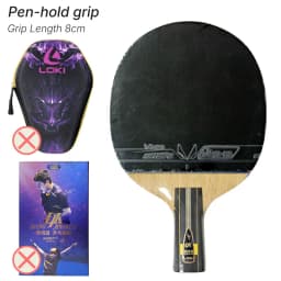 LOKI Professional Table Tennis Racket Basalt Carbon Blade with LOKI Prenium Rubber Pre-made Ping Pong Racket Paddle with Case
