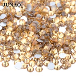 JUNAO 100Gross SS6 SS10 SS12 SS16 SS20 SS30 AB Color Glass Rhinestones Bulk Non Hotfix Flatback Strass DIY Nail Crystal Stones