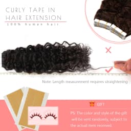 Tape In Human Hair Extensions Water Wave Invisible Seamless Curly Tape In Hair Extensions Tape in Curly Human Hair 12-26Inch
