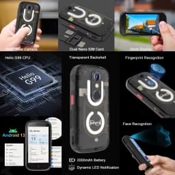 Unihertz Jelly Star Android 13 4G Global Version Smartphone 8GB RAM 256GB ROM Dual Nano SIM Bluetooth 5.3 48MP Camera 3 3 inch