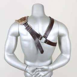 Medieval Viking Belt the Renaissance Knight Accessories with Fur Shoulder Armor Suit PU Leather Role Playing Accessories