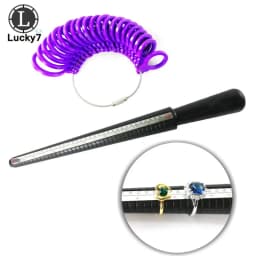 Jewelry Tools Ring Size Mandrel Stick Finger Gauge Ring Sizer Measuring Jewelry Tool Set Ring Size