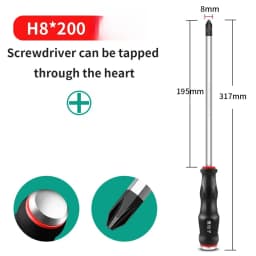High Hardness Lengthened Magnetic Screwdriver Bit for Car Repair Hand Tool Industry Slotted/Phillips Double-ended Screw Driver