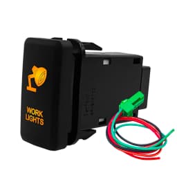 Amber Led Light 12V Car Push Button Switch Winch A/C ON OFF For Toyota 4Runner Tacoma Land Cruiser Reiz Hilux Prado FJ Cruiser