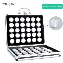 Transparent Gemstone Gem Jar Display Box Loose Diamond Jewelry Storage Carrying Case Nail Gem Stones Holder Organizer Container