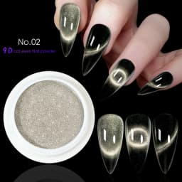 9D Meteorite Cat Eye Powder Strong Magnetic Nail Glitter Pigment Manicure Holographic Laser Chrome Dust Can Use With Polish Gel