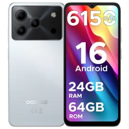 DOOGEE Note 56 Smartphone Android 16 6150mAh Large Battery 6.56'' 90Hz Display 24GB 64GB 8MP+5MP Face Unlock Mobile Phone