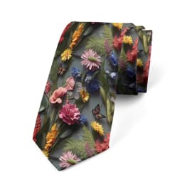Anti-tattoo pattern printed tie men's 8cm wide casual business tea party shirt with tie knitted polyester fashion tie ladies