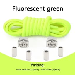 1 Pair Elastic Shoelaces for Sneakers No Tie Shoe Laces Metal Lock Quickly Put on And Take Off Lazy Shoes Lace Round Rubber Band