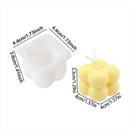 Christmas Holly Leaf Bubble Candle Silicone Mold Handmade Aromatherapy Gypsum Clay Making Shaped Candle Xmas New Year Gift Mold