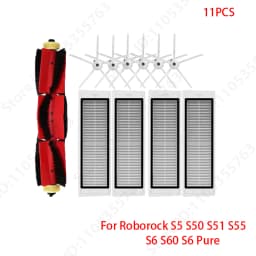 For Roborock S5 S50 S51 S55 S6 S60 S6 Pure Vacuum Cleaner Accessories HEPA Filter Mop Cloth Side Main Brush Spare Parts