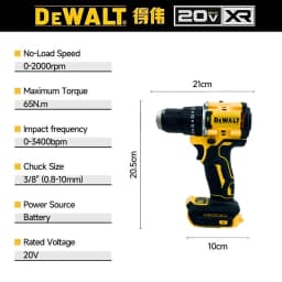 DEWALT DCD805 Brushless Compact Electric Screwdriver Hand Drill Impact Drill 20V Rechargeable Lithium Battery Charger