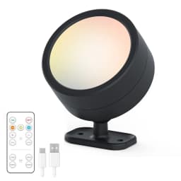 3 color temperature LED timed remote control night cross-border remote control charging household ornament lighting circular rot
