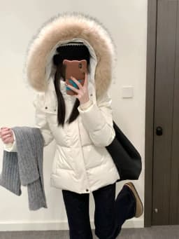 Detachable Faux Fur Collar Hooded Cotton Jacket Thickened Warm Winter Short Coat For Women Korean Slim Versatile Outerwear