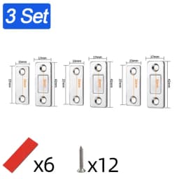 Strong Magnetic Cabinet Catches Ultra-Thin Door Magnets Stops Invisible Adhesive Drawer Magnet Catch for Kitchen Closet Closer