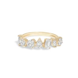 Simple Women's Ring Gold Color Geometry Cubic Zirconia Minimalist Stacking Rings Finger Accessories Female Jewelry Gifts R018