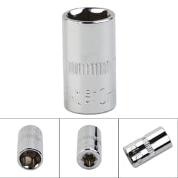 4pcs/set Socket Chrome Vanadium Steel 1/4Inch Drive 6-Point Socket 10mm Socket DIY Hand-making Household Maintenance Tool Silver