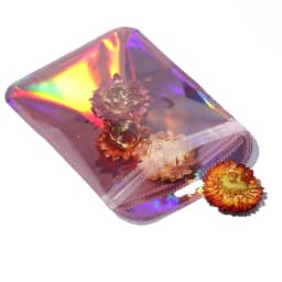25pcs Rainbow Self-sealing OPP Bag Laser Zipper Bag Re-seal Packaging Jewelry Retail Gift Bags Practical Small Business Supplies