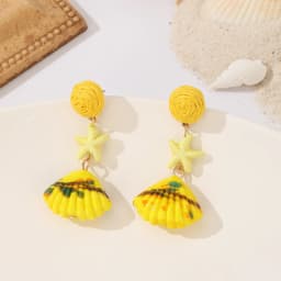 Cute Octopus Earrings Creative Glass Octopus Long Drop Earrings Unqiue Marine Series Design Earrings Wholesale Custom Packaging