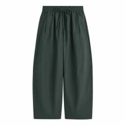 Women's White Elastic Waist Wide Leg Pants Summer Female Casual Loose Trousers