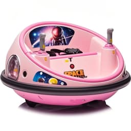12V Kids Electric Bumper Car With Remote Control, 360° Spin, LED Light, Soft Bumpers, Rechargeable Ride-On Toy For Indoor Outdoor