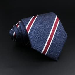 Men's Jacquard Classic Striped Tie 8cm Polyester Male Necktie For Business Wedding Party Suit Shirt Daily Wear Accessory Gift