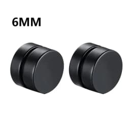 1Pairs Crystal Strong Magnetic Ear Stud Clip Earrings for Men and Women Punk Round Zircon Magnet Earrings Non Piercing Jewelry